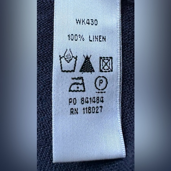 Boden Color-block A-line Stretchy Knit Linen Dress w Cap Sleeves n Blues & White - Picture 10 of 10